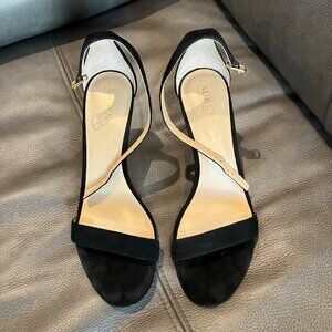 Ralph Lauren Women's Black Allie Ankle-Strap Dress Sandals Size 11